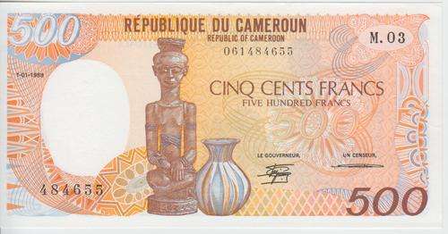 Cameroon 1989 Uncirculated 500 Francs - as per scan