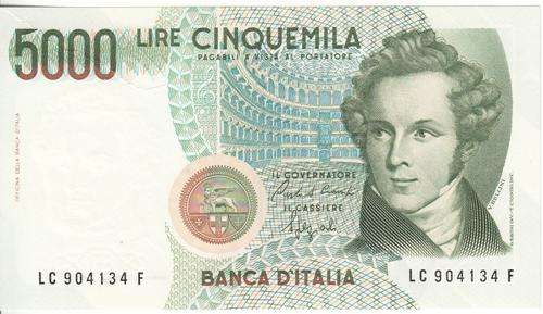 Italy 1985 Uncirculated 5 000 Lire - as per scan