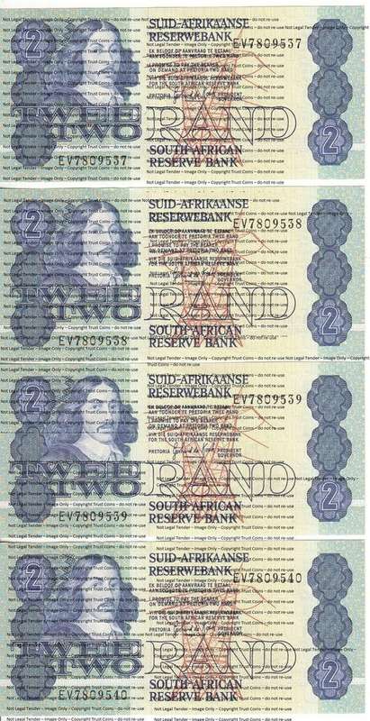 Lot of 23 GPC de Kock Uncirculated R2 notes with Consecutive numbers - as per photo