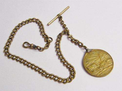 Brass Fob Chain - Well used - as per photo