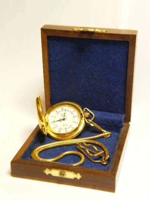 1995 Rugby World Cup Pocket Watch , Working, in Wooden Box - as per photo