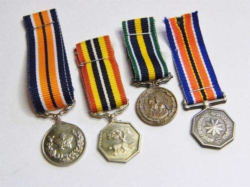 Lot of 4 Miniature SADF Medals - as per photo