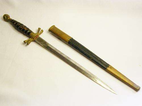 Ceremonial Dagger ( Masonic ) with Skull Back - Made by Toye & Co (  London ) as per photo