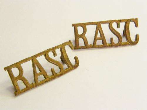 Pair of Royal Army Service Corps Shoulder Titles - as per photo