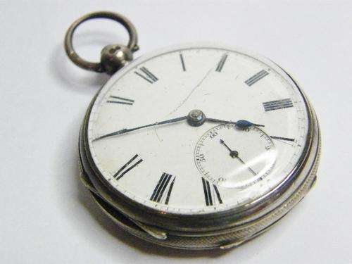 Antique Silver Pocket Watch with Geo Wooley Movement - Working - as per photo