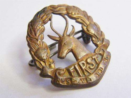 First Reserve Brigade Collar Badge - as per photo