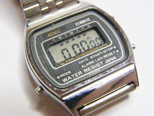 Vintage ADEC Mens Digital Alarm Chronograph Watch - Working - as per photo