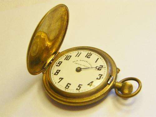 Antique Best Patent Lever Full Hunter Pocket Watch - not working - need hands - as per photo