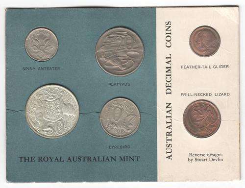 Royal Australian Mint Decimal Coin Set with Silver 50 cents - as per photo