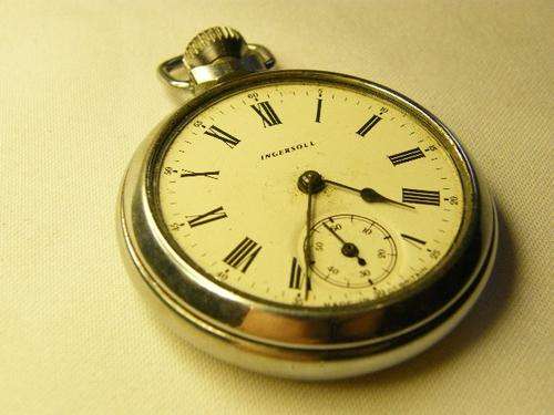 Vintage Ingersoll pocket watch -no glass - working - as per photo