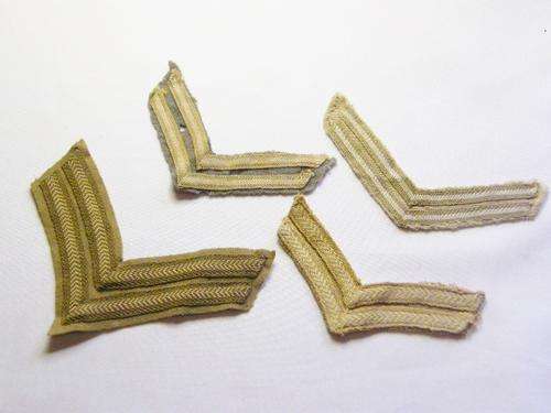 Lot of 4 different Corporal stripes - as per photo