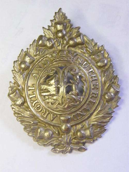 Argyll and Sutherland Highlanders cap badge - one lug missing - as per photo