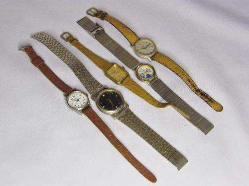 Lot of 5 Vintage ladies Quartz watches - working - as per photo
