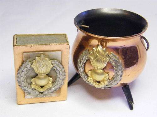 British Engineering Corps match holder and ashtray - as per photo