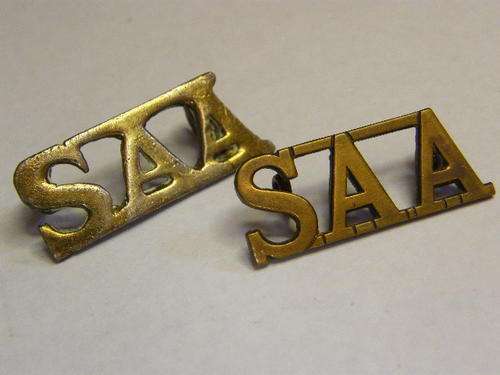 Lot of 2 different SA Artillery shoulder titles - as per photo