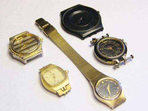 Lot of 5 vintage ladies watches for spares - not working - as per photo