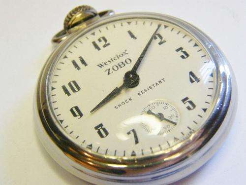 Westclox Zobo pocket watch - working - as per photo