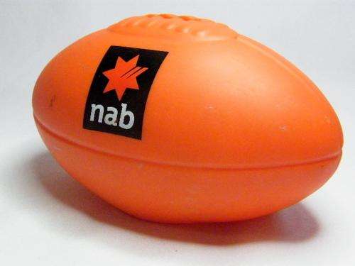NAB Auskick AFL plastic football money box - as per photo