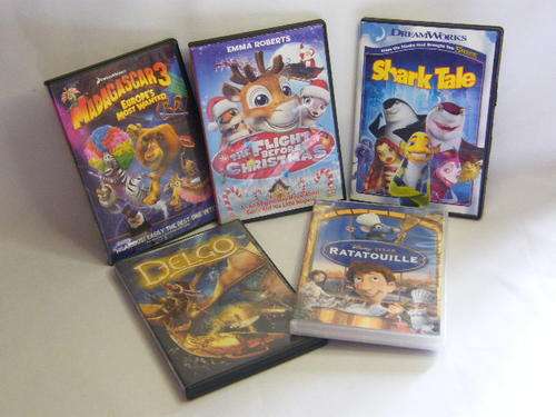Lot of 5 animation DVD's - as per photo