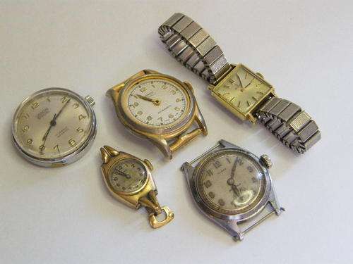 Lot of 5 mechanical Ladies Watches for Spares - including Union Special - as per photo