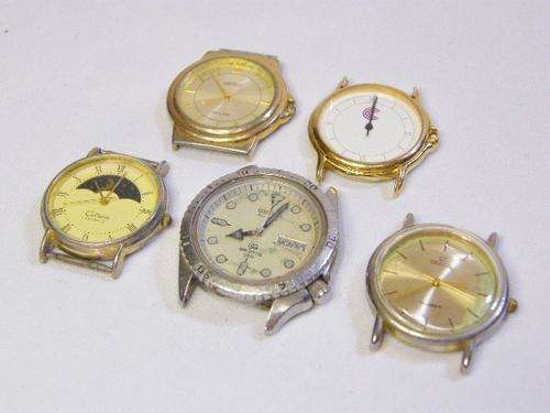 Lot of 5 mens watches for spares - not working - as per photo