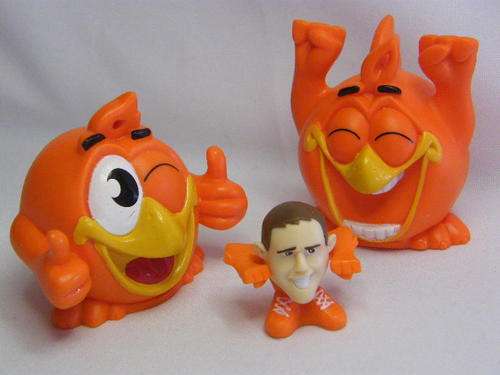 Dutch Football mathijsen figurine - as well as 2 large `lucky birds` figurines - as per photo