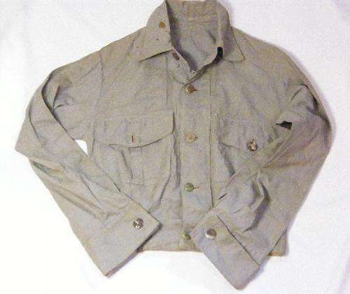 Light blue military WW2 Period bunny jacket with no makers marks and plain buttons  - as per photo