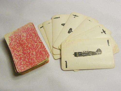 Deck of 46 cards from WW2 depicting aircrafts - as per photo