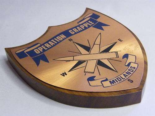 Rhodesia Operation Grapple Midlands copper wall plaque - as per photo