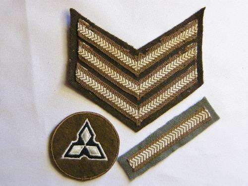 Lot of 3 SWA Army rank badges - as per photo