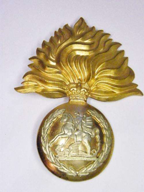 Scarce Helmet plate for British Royal regiment of fusiliers - as per photo