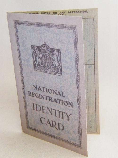 British National registry Identity card - Issued in 1943 to Abraham van Lier - as per photo
