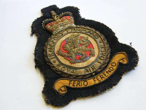 Royal Air force Transport command bullion wire blazer badge - as per photo