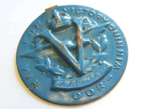 WW2 SA Air Force Victory badge - blue color - as per photo