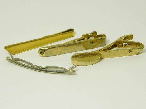 Lot of 4 different tie clips - as per photo