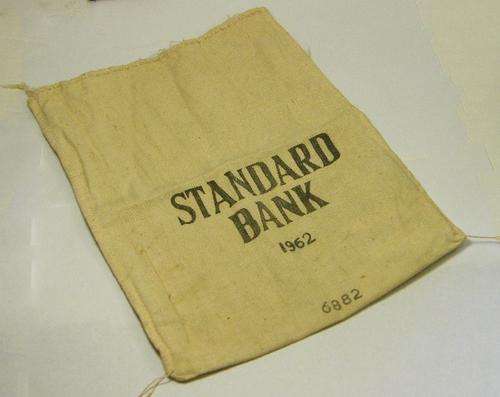 1962 Standard Bank money bag - as per photo