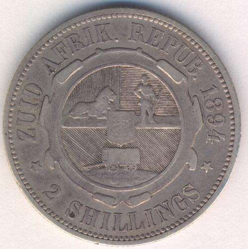 1894 ZAR Kruger two shilling - a VF - as per photo