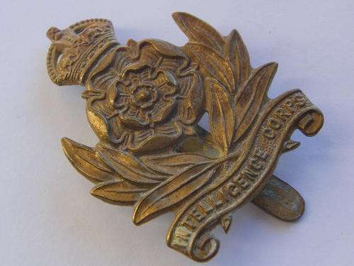 British Intelligence corps cap badge - as per photo