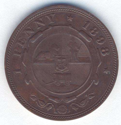 1898 ZAR Kruger penny XF+ - as per photo