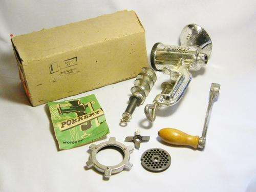 Vintage meat mincer in box - as per photo