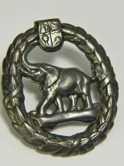 SA Non - European army services cap badge - blackened bronze - as per photo