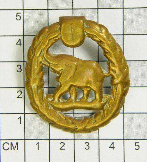 SA Non - European army services cap badge - well used - as per photo