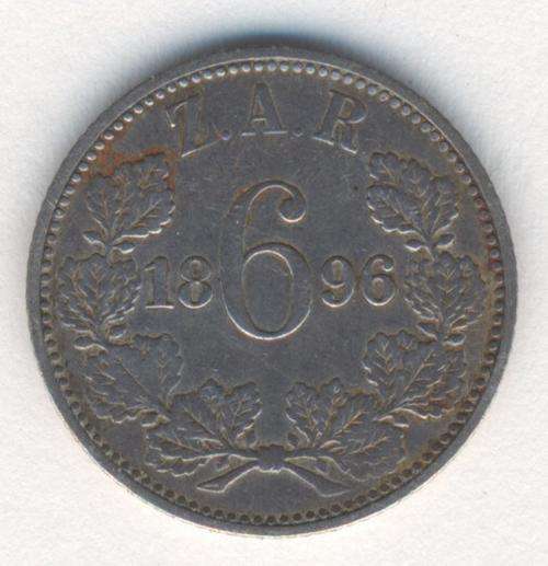 1896 ZAR Kruger 6d Sixpence - decent coin - @ crazy R1 start