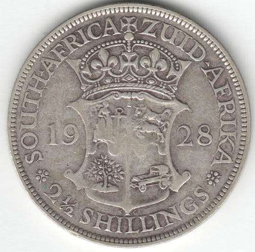 1928 SA Union half crown a VF - no rim damage - as per photo