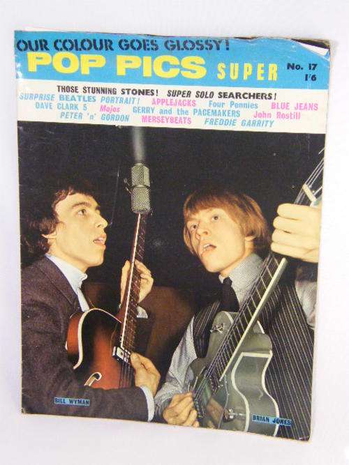 Pop Pics Super no 17 magazine with Bill Wyman and Brian Jones - as per photo