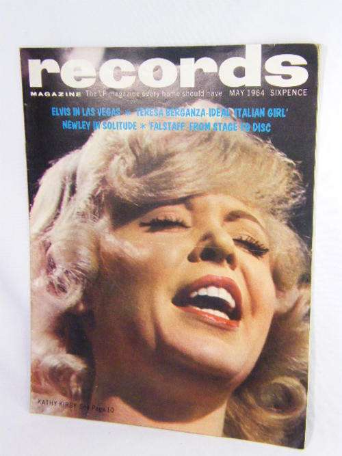 Records magazine May 1964 - Original with Kathy Kirby on cover - as per photo