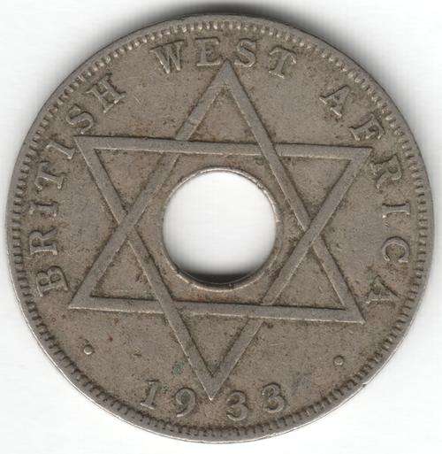 1933 British West Africa half penny XF - as per photo