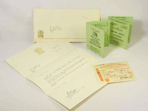 State president's response letter (PW Botha through his private secretary) plus 2 hawkers licences