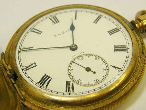 1924 Elgin full hunter pocket watch - needs a service - serial 28308784 - as per photo