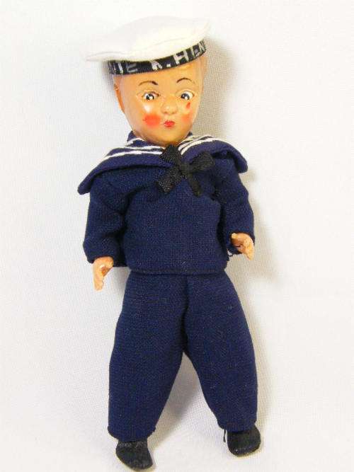 Infante D Henrique celluloid sailor doll with moving eyes - excellent condition - as per photo